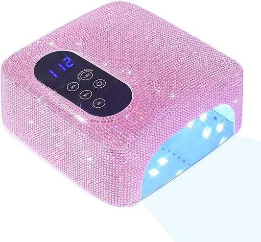 72W Cordless Led Nail Lamp, Rechargeable Nail Dryer, Portable Gel UV Led Nail Light with 4 Timer Setting Sensor, Professional Wireless Gel Nail Lights Nail Art Manicure Tools for Home and Salon