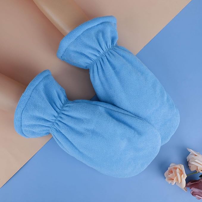 Segbeauty 4pcs Paraffin Wax Gloves, Thick Paraffin Heated Hand SPA Mittens, Gloves for Hot Wax Hand thera-py Bath Paraffin Thermal treat-ment SPA Wax Warmer Paraffin Wax Machine Blue