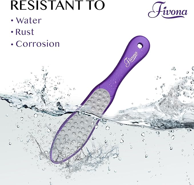 Fivona Foot File - Callus Remover, Double Sided Foot Rasp for Dry Heels, Feet Scrubber for Dead Skin, Foot Scraper for Corn Removal