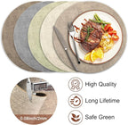 Round Faux Leather Placemats and Coasters, Reversible Heat Resistant Non-Slip - Image 5