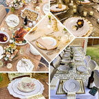 White Hard Plastic Dinner Plates, 50 Pack 11" Disposable Round Baroque Plates - Image 5