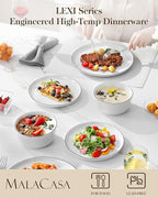 MALACASA 24-Piece Dinnerware Set - Image 3