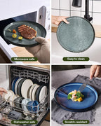 Famiware Star Ceramic Plates and Bowls Sets, Reactive Glaze Dishes - Image 7