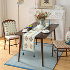 Designer French Linen Table Runner, Floral Pattern, Dining Table, Kitchen Decor - Image 7