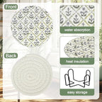 Boho Cotton Coasters Set of 6 - Image 3