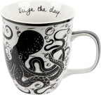 Karma Gifts 14 oz Black and White Boho Mug Octopus by KarmaGifts