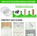 1.6"x1.6" Round Rubber Furniture Caster Cups, Carpet Protector - Image 5