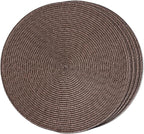 FunWheat Round Braided Placemats Set of 4 Table Mats by FunWheat