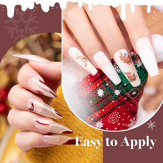 Beetles Winter Gel Nail Polish - 6 Colors Fall Burgundy Red Brown Champagne Gold Brown Gel Polish, Soak off Uv Lamp Nail Manicure Kit DIY Gifts for Women