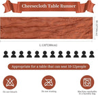 AGIRL 12 Pack Terracotta Cheesecloth Table Runner 10FT Fall Boho Home Decor | - Image 2