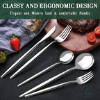 40-Piece Silverware Set for 8, CEKEE Stainless Steel Flatware Cutlery Set - Image 3