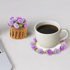 Crochet Flower Coasters, Handmade Bouquet Coasters - Image 6