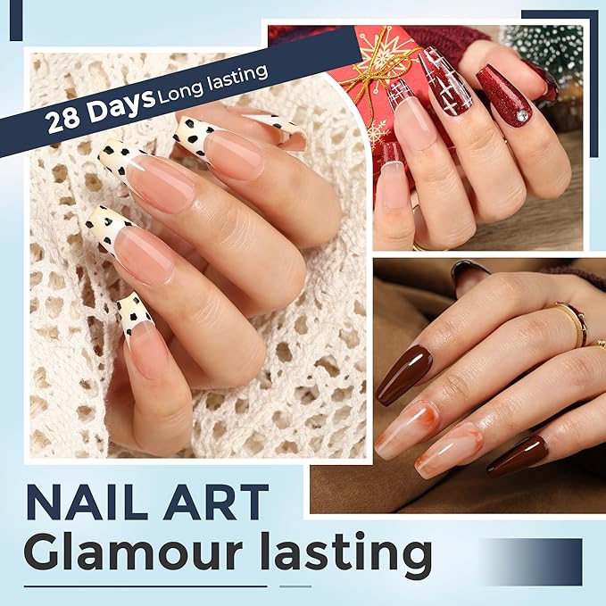 Medium Gel Coffin Nail Tips, 240pcs Soft Gel Pre-Shaped Acrylic Fake Nails, Half Matte Full Cover Clear Press on Flase Nail Tips for Extension Nail Manicure Home DIY 12 Sizes Gelly Tips