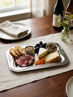 4 Pack Silver Serving Trays, Lightweight Vintage Tea Display Tray - Image 9