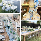3 Pack Dusty Blue Cheesecloth Table Runner 35x120inch, Boho Rustic Semi Sheer - Image 4