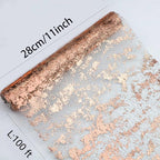 Snowkingdom Rose Gold Table Runner 11 Inch x 100 Feet Glitter Sequin Metallic - Image 4