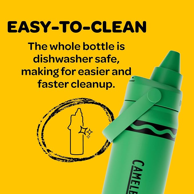 CamelBak Crayola Chug Stainless Steel Water Bottle 16oz, Sky Blue | Vacuum - Image 8