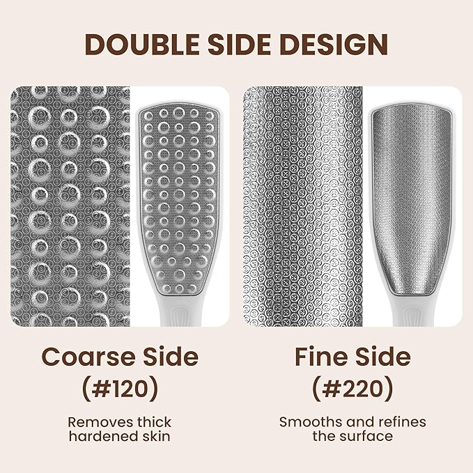Foot File Foot Callus Remover, Foot Callus Remover, Durable Foot Scrubber, Pedicure Tools for Feet, Callus Remover for Feet, Foot File Callus Remover with Double Head Nail Files Home Manicure Tools