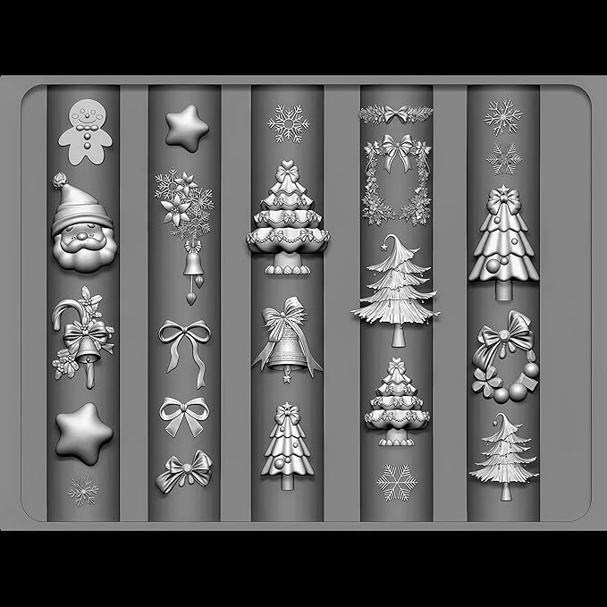 1 Pcs Christmas Silicone Nail Art Molds for Women Resin Nail Design