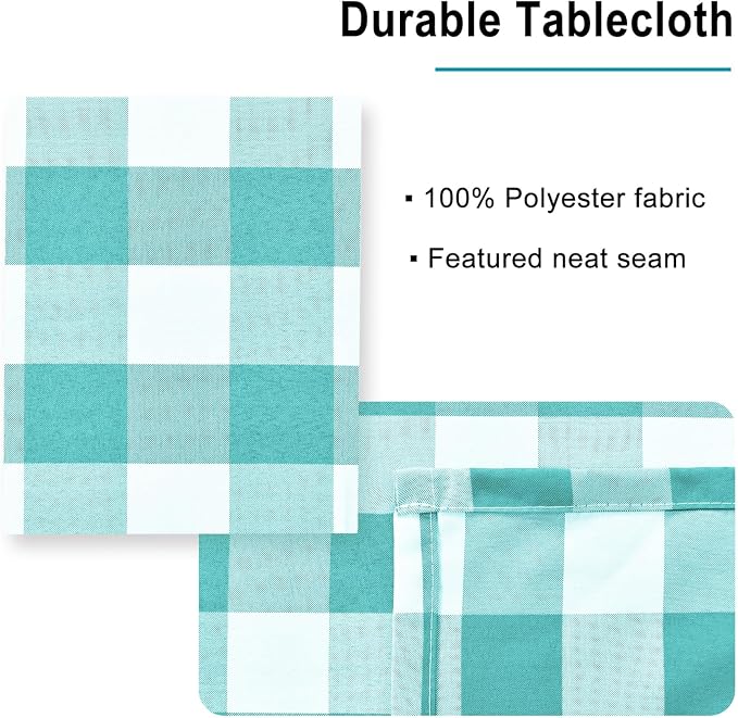 Checkered Square Tablecloth - Image 4