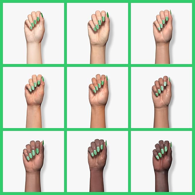 RARJSM Green Gel Nail Polish, 7.5ml 0.25Floz Reflective Gel Nailpolish Glitter Gelpolish Summer Candy Collection Diamond Shimmer Neon Green Nailgel for Starter Nail DIY U V L E D Required