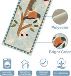 Seliem Spring Summer Birds Blue Table Runner, Cardinal Chickadee Bluebird | - Image 3