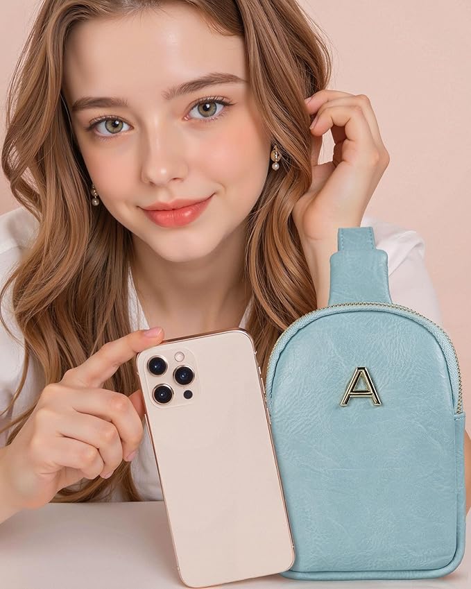 Birthday Gifts for Daughter Granddaughter, Personalized Crossbody Bags with Initial Letters, Teen Girl Gifts Trendy Stuff, Mini Lightweight Sling Purse, Gifts for Her, Gifts for Teen Girls