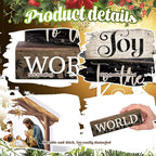 Moucuny 4 Pcs Christmas Table Decor Wooden Christian Religious Decoration - Image 6