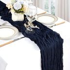 12 Pack Navy Blue Cheesecloth Table Runner 17 x 108 Inch | Boho Gauze Cheese - Image 3