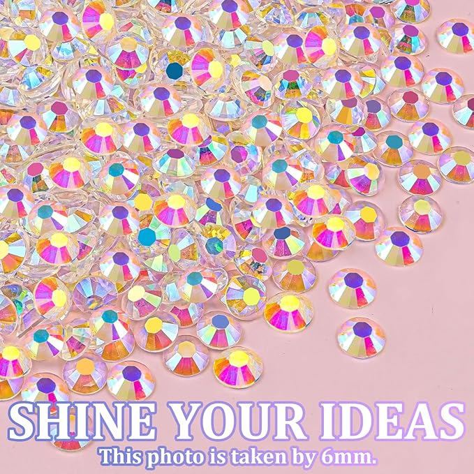 30000Pcs Resin Rhinestones for Bedazzling with Tweezers, Transparent AB Rhinestones for Crafting with B7000 Jewelry Glue for DIY Crafts Clothing Tumblers Shoes Fabric Nail Art