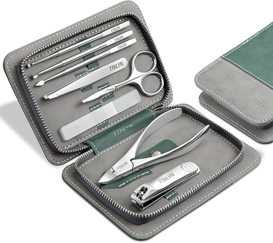 Manicure Kit for Women, Stainless Steel Nail Kit with PU Leather Case, Precision Pedicure Tools for Feet