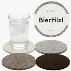 Graf Lantz - Bierfilzl Merino Wool Round Coasters Set of 4 - Earth - Absorbs by GrafLantz