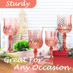 48Pack Plastic Wine Glasses, 7oz Vintage Goblets - Image 6