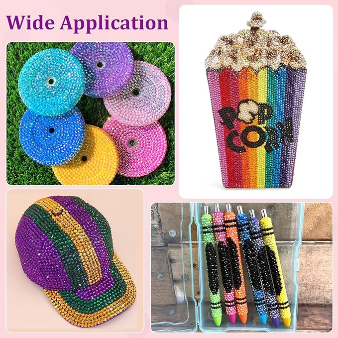 20000Pcs Resin Rhinestones for Crafting, Multicolor 3/4/5mm Flacktback Gems with 1Pcs B7000 Jewelry Glue, Bedazzling Crystal for DIY Crafts Clothing Tumblers Mugs Shoes Fabric Nail Art