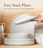 Lareina Salad Plates 8 Inch, Ceramic Plate Set - Image 7