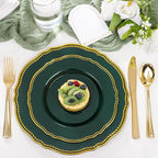 60 Pcs Green Gold Dessert Plates - Image 5