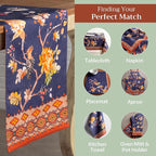 Maison d' Hermine Table Runner 100% Cotton 14.50" x 72" | Table Runners 72 - Image 5