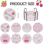 Pink Bow Diamond Art Coasters Kits - Image 2
