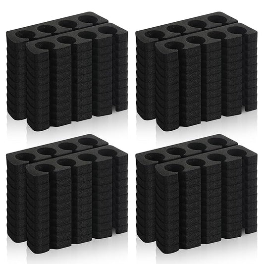 300 Pcs Toe Separators for Nail Polish Bulk Toe Separator Pedicure Correct Foot for Men Women Nail Polish Comfy Soft Pedicure Supplies (Black)