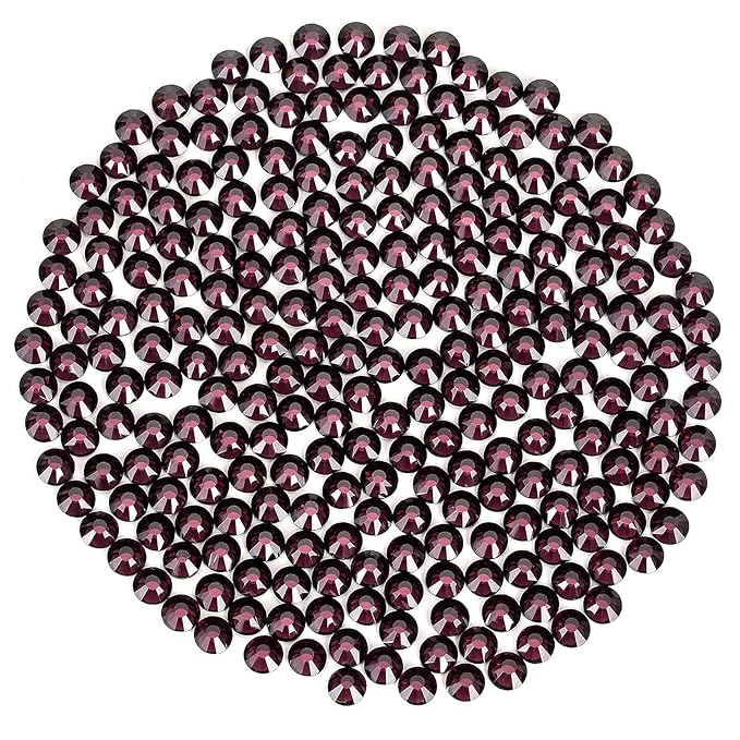 SS16 Non Hotfix Flatback Rhinestones - 1440pcs Amethyst Glass Nail Gems for Crafts, Makeup Bags, Shoes & DIY Decoration