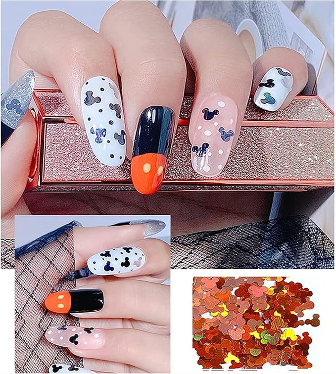 12 Color Nail Glitter Sequins 3D Shiny Flakes - Gold Glitters, Sparkle Decor DIY Craft