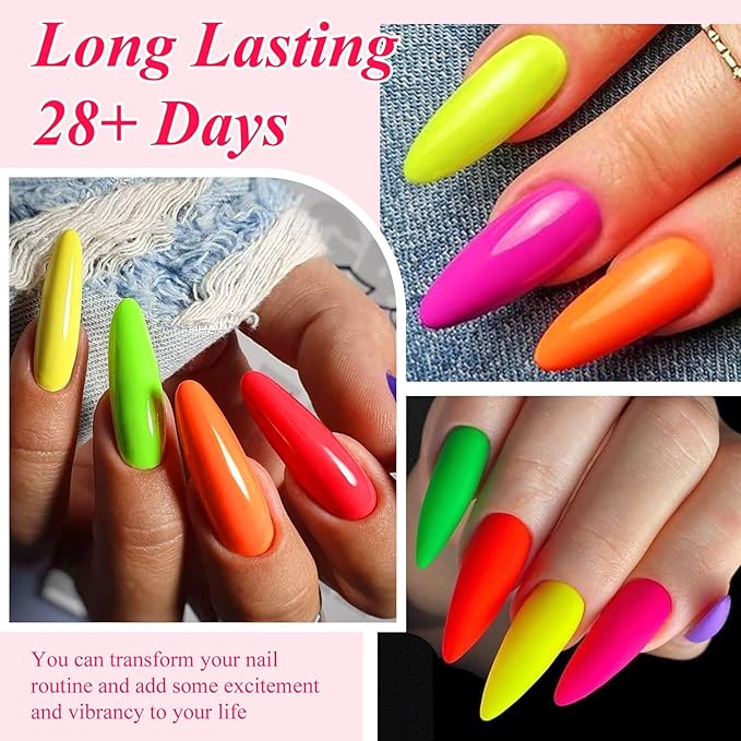 MEET ACROSS 18pcs Gel Nail Polish Set Soak Off UV LED Lamp Gel Nail Polish Kit (SET-5, 18pcs)