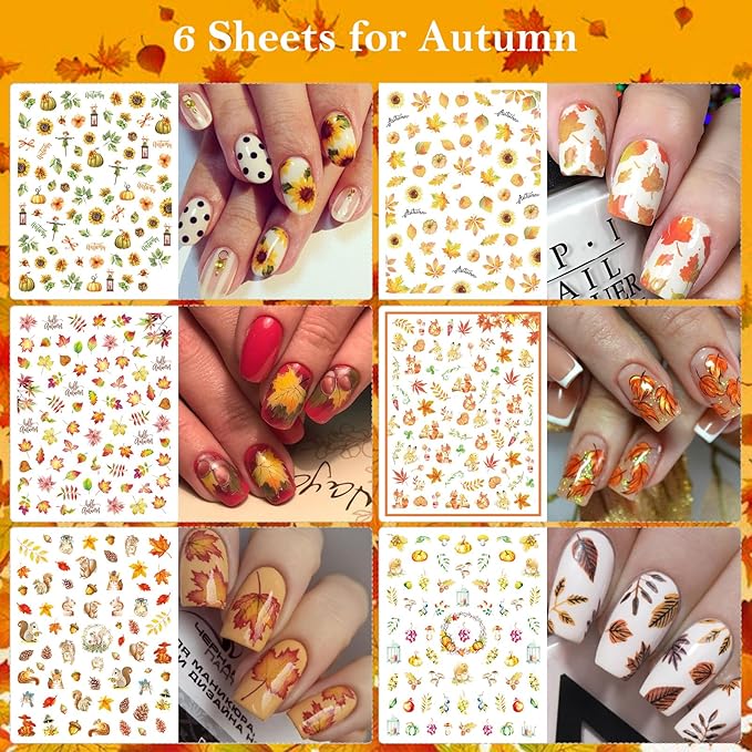 30 Sheets All Holiday Nail Stickers, Thanksgiving Independence Christmas Valentine's HalloweenDay Nail Art Decals Mixed All Season Set, Self-Adhesive Design Year-Round Manicure Decorations Supplies
