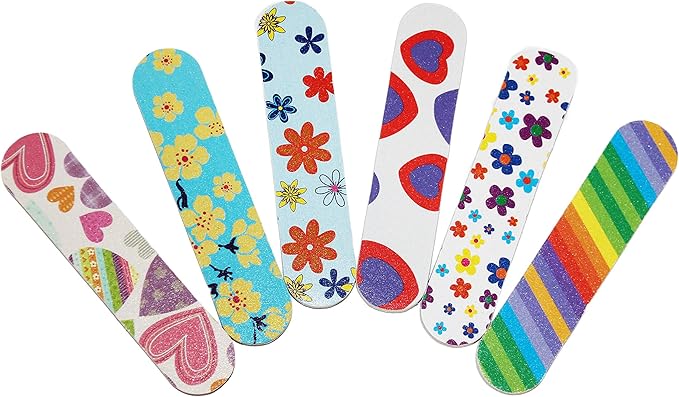 (1 Dozen) Colorful Girly Mini Emery Board Nail Files