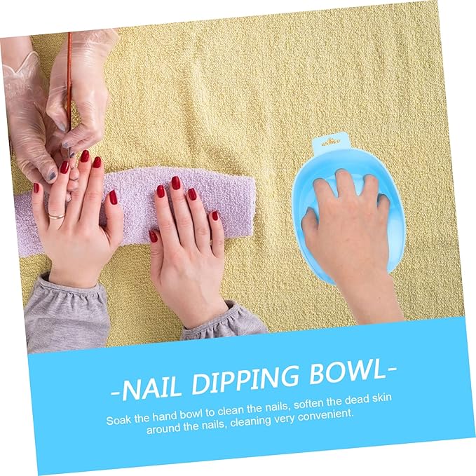 2pcs Nail Soaker Bowls for Manicure Portable Nail Polish Remover for Art Treatment for Home Salon Use Relaxing Spa