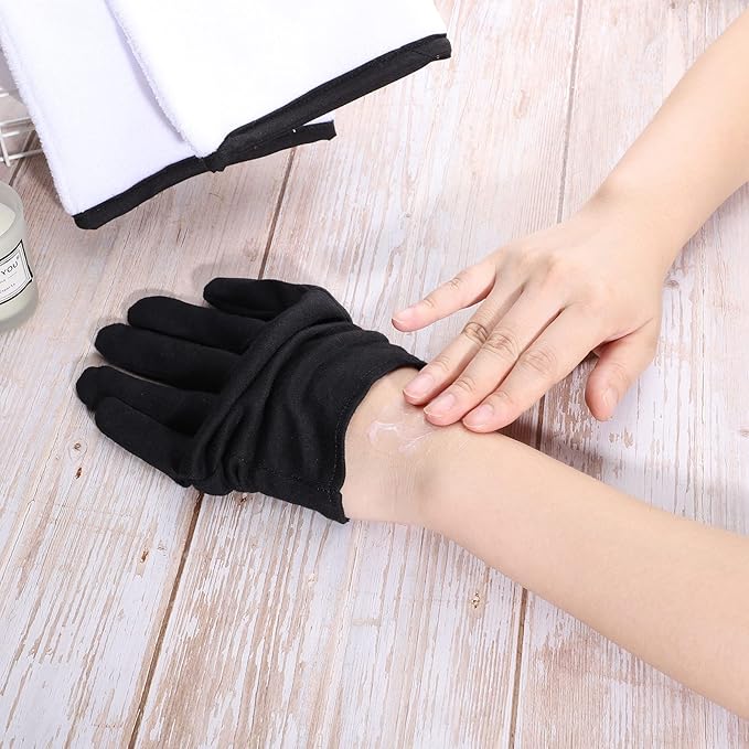Archival Photo Gloves - 5 Pairs Black Work Gloves for Art Handling Working Photography Cloth Liners Bulk for Handling Jewelry, Film, Photo, Coin Collectors, Metal Inspection Men & Women