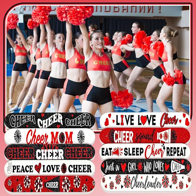 50 Pack Cheerleader Gifts Bulk for Team Funny Cheerleaders Nail Files Party Favors Cheer Gifts Cheerleading Favors for Women Girls Teammates