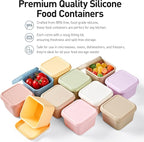 ISSEVE 8Pack 6oz Silicone Snack Containers - Image 8