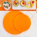 PULOTE 100PCS Orange Plastic Plates - Image 3