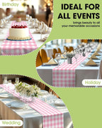 Pureegg Gingham Plastic Table Runners - Image 6